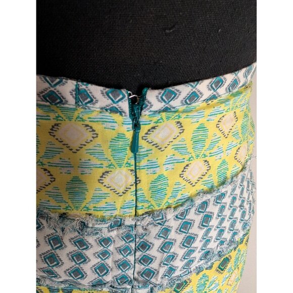 prAna Dragonfly Isadora Patchwork Cotton A-Line Skirt - 4 - Picture 4 of 7